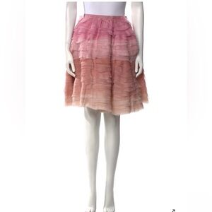 Lela rose Elegant Pink Ombre Layered Skirt